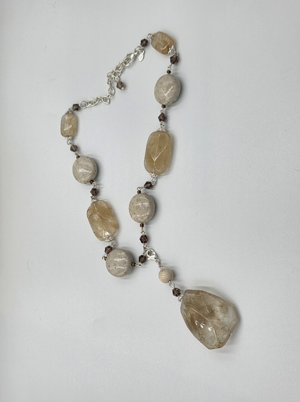 Premier Designs Neutral Stone Pendant Y Drop Lariat‎ Necklace